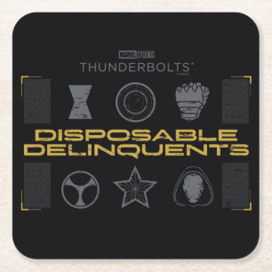 Thunderbolts* Wegwerp criminelen Kartonnen Onderzetters