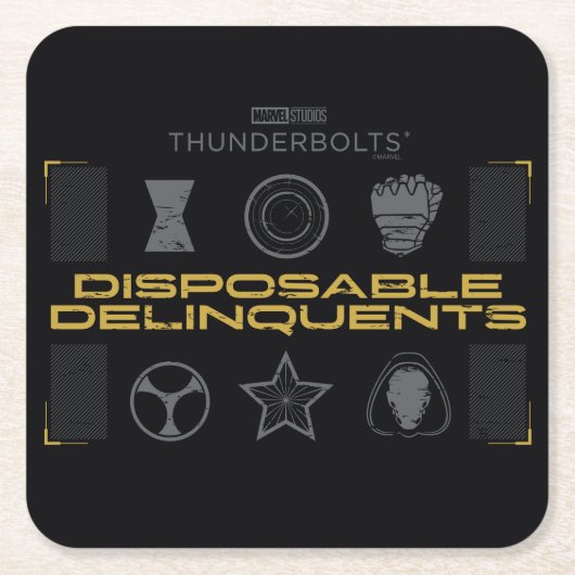 Thunderbolts* | Wegwerp criminelen Kartonnen Onderzetters (Voorkant)