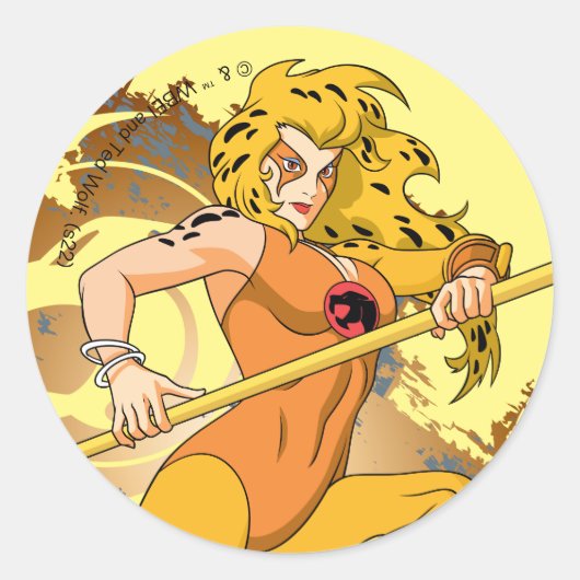 ThunderCats | Afbeelding van het Cheetara-teken Ronde Sticker (Voorkant)