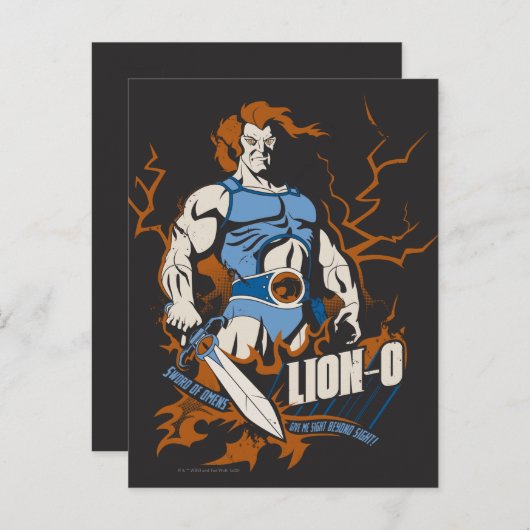 ThunderCats | Lion-O — Elektrisch grafisch Briefkaart (Voorkant / Achterkant)