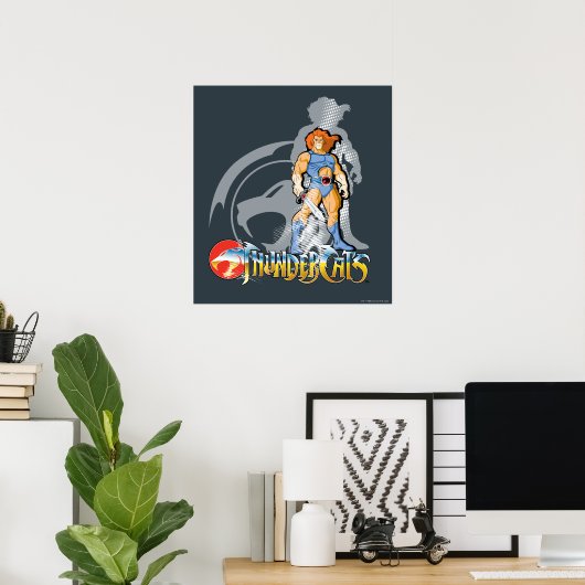 ThunderCats | Lion-O Halfttone Shadow Graphic Poster (Thuiskantoor)
