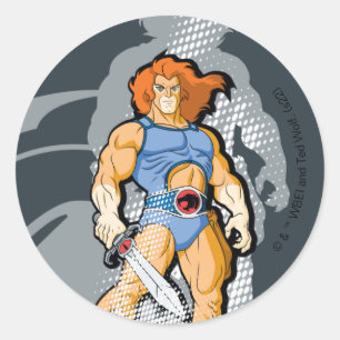 ThunderCats   Lion-O Halfttone Shadow Graphic Ronde Sticker
