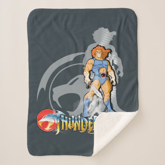 ThunderCats | Lion-O Halfttone Shadow Graphic Sherpa Deken (Voorkant)