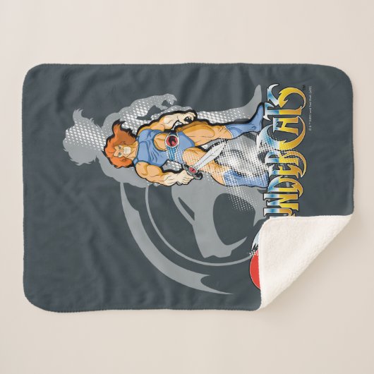 ThunderCats | Lion-O Halfttone Shadow Graphic Sherpa Deken (Voorkant (horizontaal))