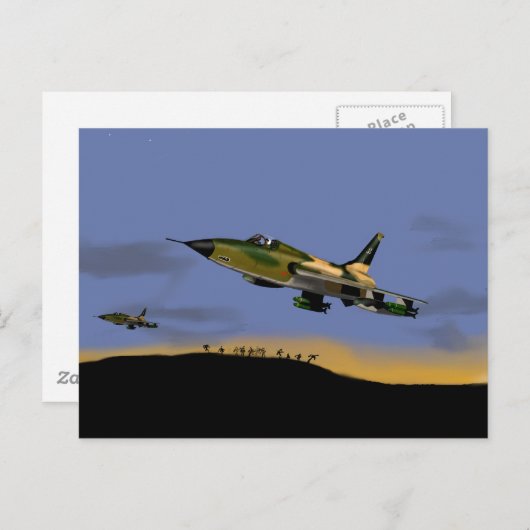 Thunderchief F105 vechtkamer Briefkaart (Voorkant / Achterkant)