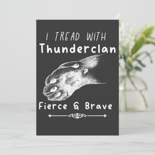 ThunderClan pride-strijders kattenliefhebber Kaart (Staand voorkant)