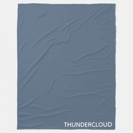 Thundercloud Blauw-grijze kleurennaam Fleece Deken (Voorkant)