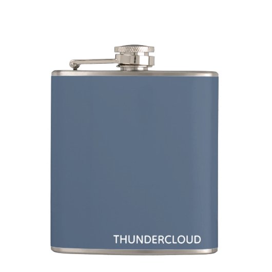Thundercloud Blauw-grijze kleurennaam Heupfles (Voorkant)