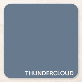 Thundercloud Blauw-grijze kleurennaam Kartonnen Onderzetters