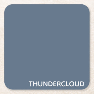 Thundercloud Blauw-grijze kleurennaam Kartonnen Onderzetters
