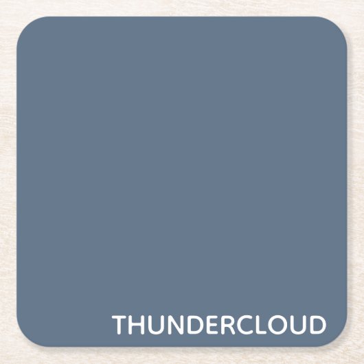 Thundercloud Blauw-grijze kleurennaam Kartonnen Onderzetters (Voorkant)