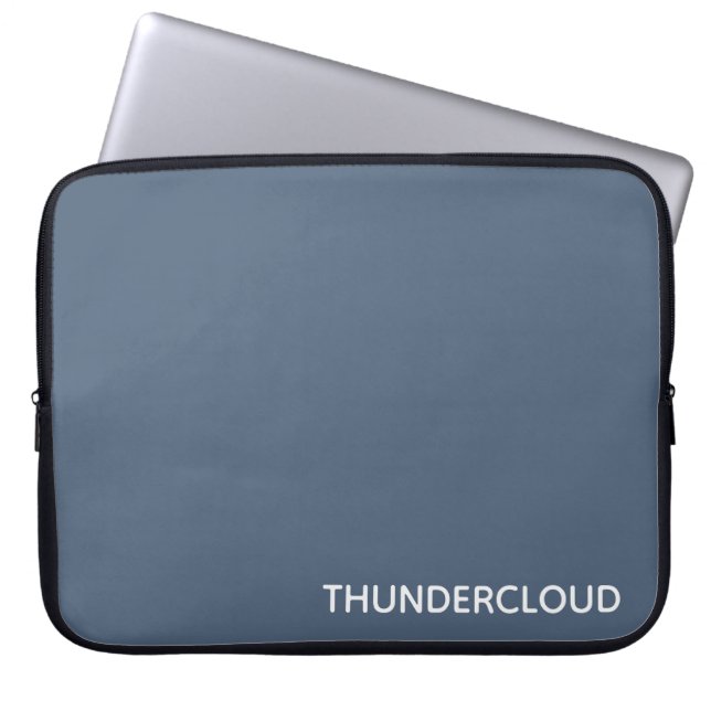 Thundercloud Blauw-grijze kleurennaam Laptop Sleeve (Voorkant)