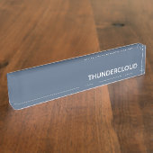 Thundercloud Blauw-grijze kleurennaam Naambordje (Zijkant)