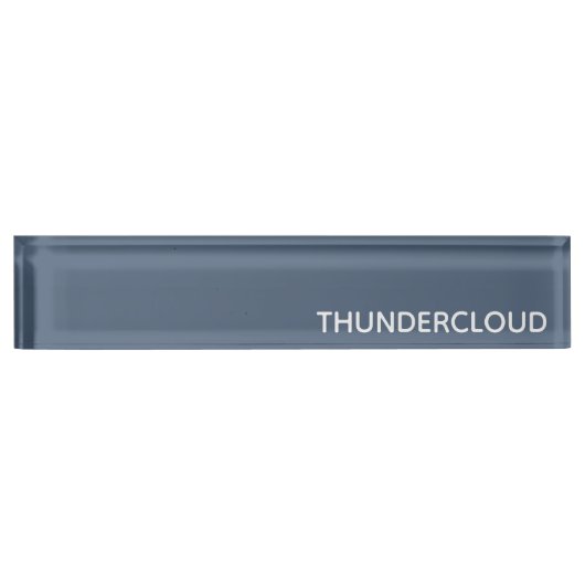 Thundercloud Blauw-grijze kleurennaam Naambordje (Voorkant)