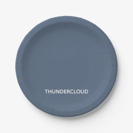 Thundercloud Blauw-grijze kleurennaam Papieren Bordje