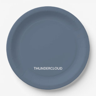 Thundercloud Blauw-grijze kleurennaam Papieren Bordje