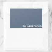 Thundercloud Blauw-grijze kleurennaam Rechthoekige Sticker (Tas)