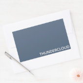 Thundercloud Blauw-grijze kleurennaam Rechthoekige Sticker (Envelop)