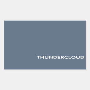Thundercloud Blauw-grijze kleurennaam Rechthoekige Sticker