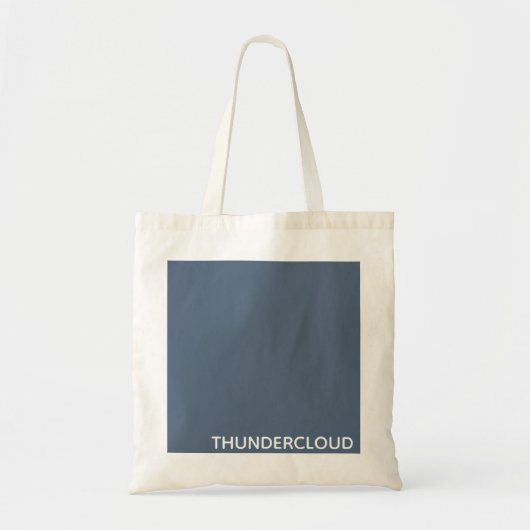 Thundercloud Blauw-grijze kleurennaam Tote Bag (Voorkant)