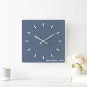 Thundercloud Blauw-grijze kleurennaam Vierkante Klok (Huis)