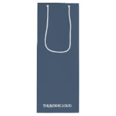 Thundercloud Blauw-grijze kleurennaam Wijn Cadeautas (Voorkant)