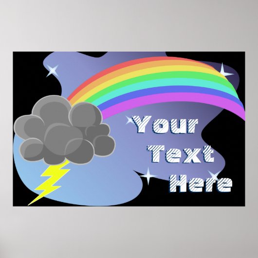 Thundercloud Rainbow-Poster Poster (Voorkant)