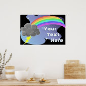 Thundercloud Rainbow-Poster Poster (Keuken)