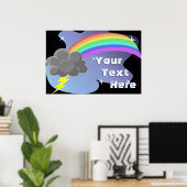 Thundercloud Rainbow-Poster Poster (Thuiskantoor)