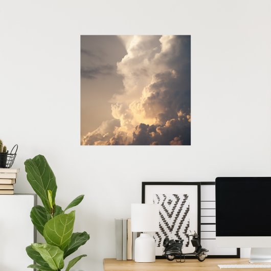 Thunderhead Cloud Heaven Sky Storm Clouds Poster (Thuiskantoor)