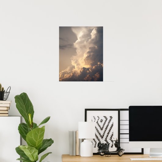 Thunderhead Cloud Heaven Sky Storm Clouds Poster (Thuiskantoor)