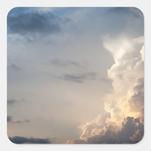 Thunderhead Cloud Heaven Sky Storm Clouds Vierkante Sticker (Voorkant)