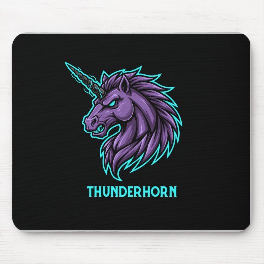 Thunderhorn Esports Mascot | Gaming Mouse Pad | Ag Muismat (Voorkant)