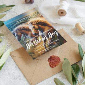 Thundering Hooves: Een kudde paarden in beweging Briefkaart