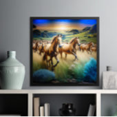 Thundering Hooves: Een kudde paarden in beweging Poster