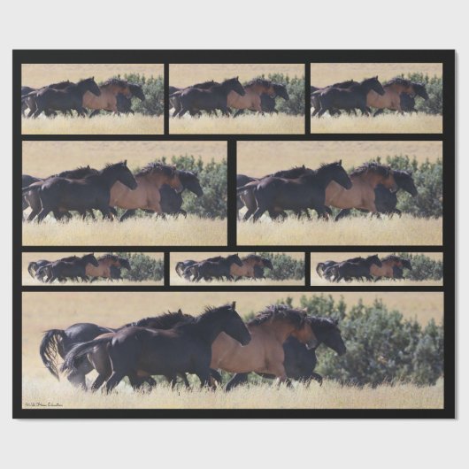 Thundering Mustangs inpakpapier (Vlak)