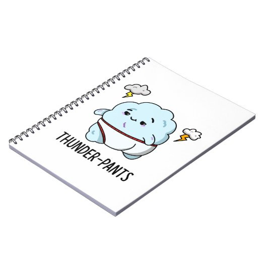 Thunderpants Funny Cloud Underwear Pun Notitieboek (Linkerzijde)