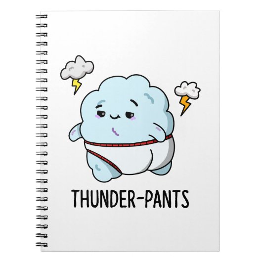 Thunderpants Funny Cloud Underwear Pun Notitieboek (Voorkant)