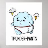 Thunderpants Funny Cloud Underwear Pun Poster (Voorkant)