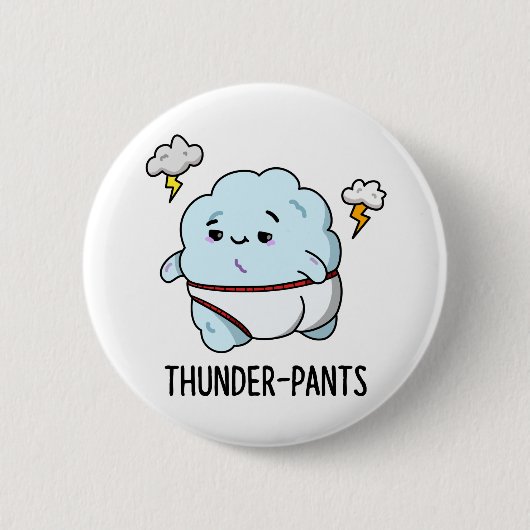Thunderpants Funny Cloud Underwear Pun Ronde Button 5,7 Cm (Voorkant)