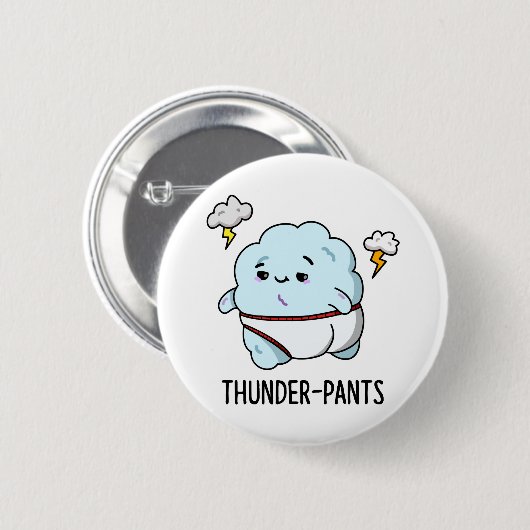 Thunderpants Funny Cloud Underwear Pun Ronde Button 5,7 Cm (Voorkant /achterkant)