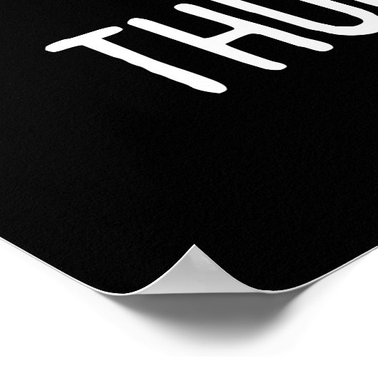 Thunderpants Funny Cloud Weather Pun Dark BG Poster (Hoek)