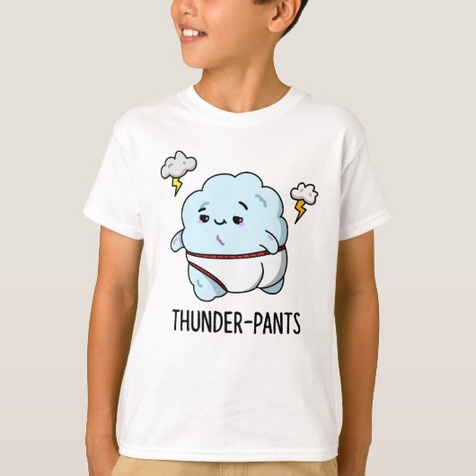 Thunderpants Grappige Cloud Weer Pun T-shirt (Voorkant)