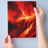 Thunders - Rode Abstracte moderne kunst Flyer (Hand)