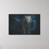 Thunderstorm Golden-Eyed White Tiger | ManJiangHon Canvas Afdruk (Voorkant)