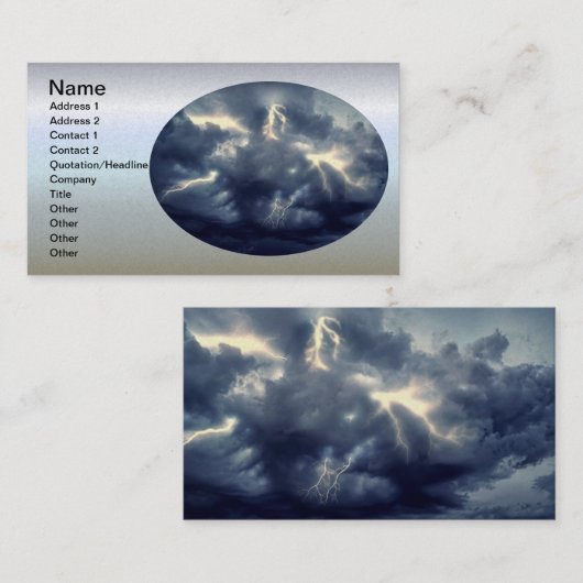 Thunderstorm Lightning Visitekaartje (Voorkant / Achterkant)