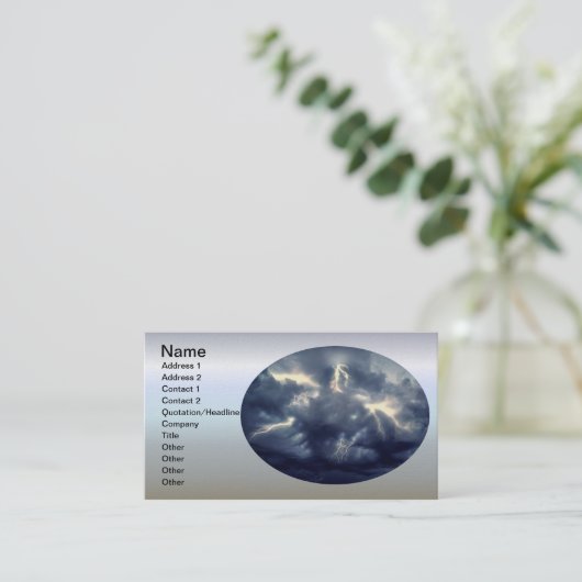 Thunderstorm Lightning Visitekaartje (Staand voorkant)
