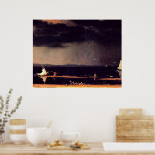 Thunderstorm op de baai van Narragansett, beroemde Poster (Keuken)
