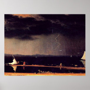 Thunderstorm op de baai van Narragansett, beroemde Poster