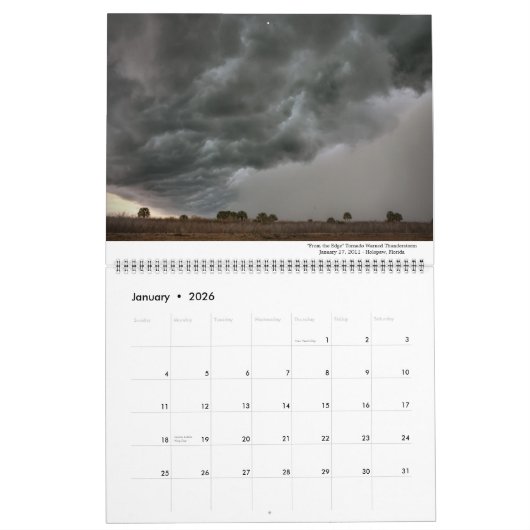 Thunderstorm Photography Calendar Kalender (Jan 2026)